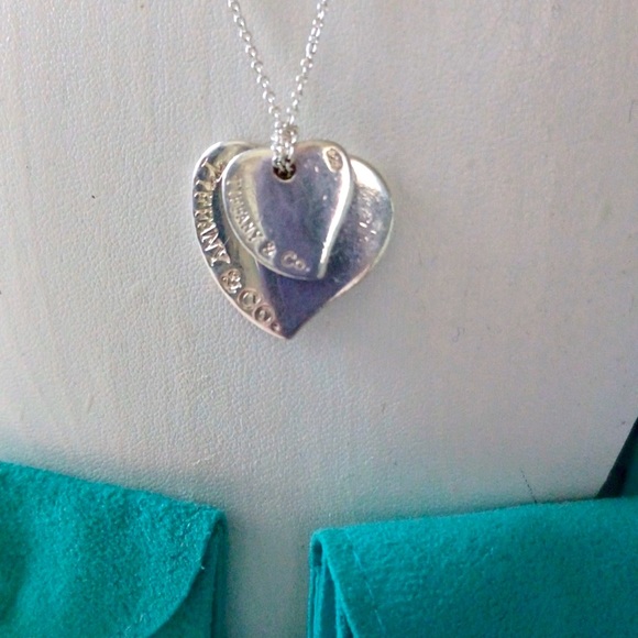 Tiffany &co Dbl heart retired necklace. Comes with authentic box